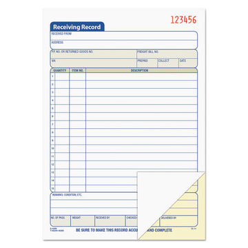 TOPS™ Receiving Record Book, Three-part Carbonless, 5.56 X 7.94, 50 Forms freeshipping - TVN Wholesale